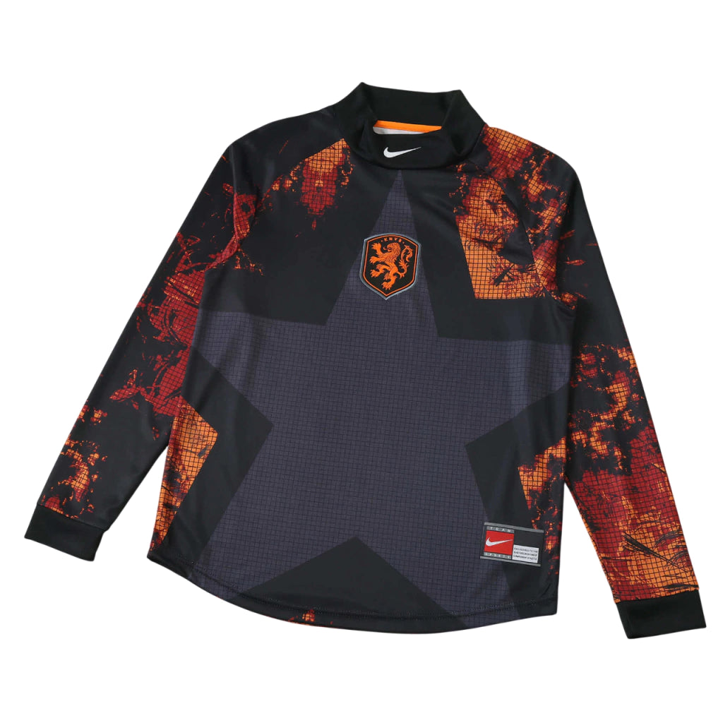 Holanda Goleiro Manga Longa 26/27 Masculino Nike Torcedor - Preto e Laranja