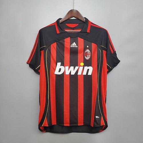 Milan Home Retrô 2006/2007 Adidas - Vermelha e Preta