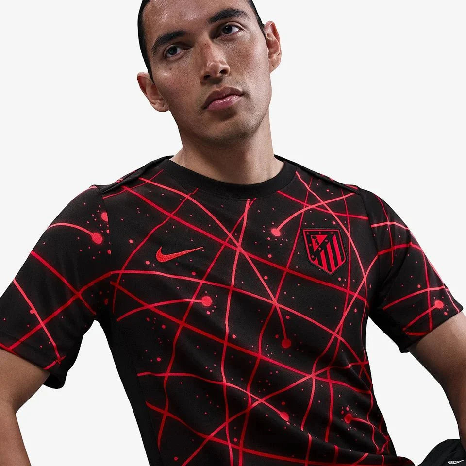 Atlético de Madrid Pré Jogo 25/26 Torcedor Nike - Preto  e Vermelho