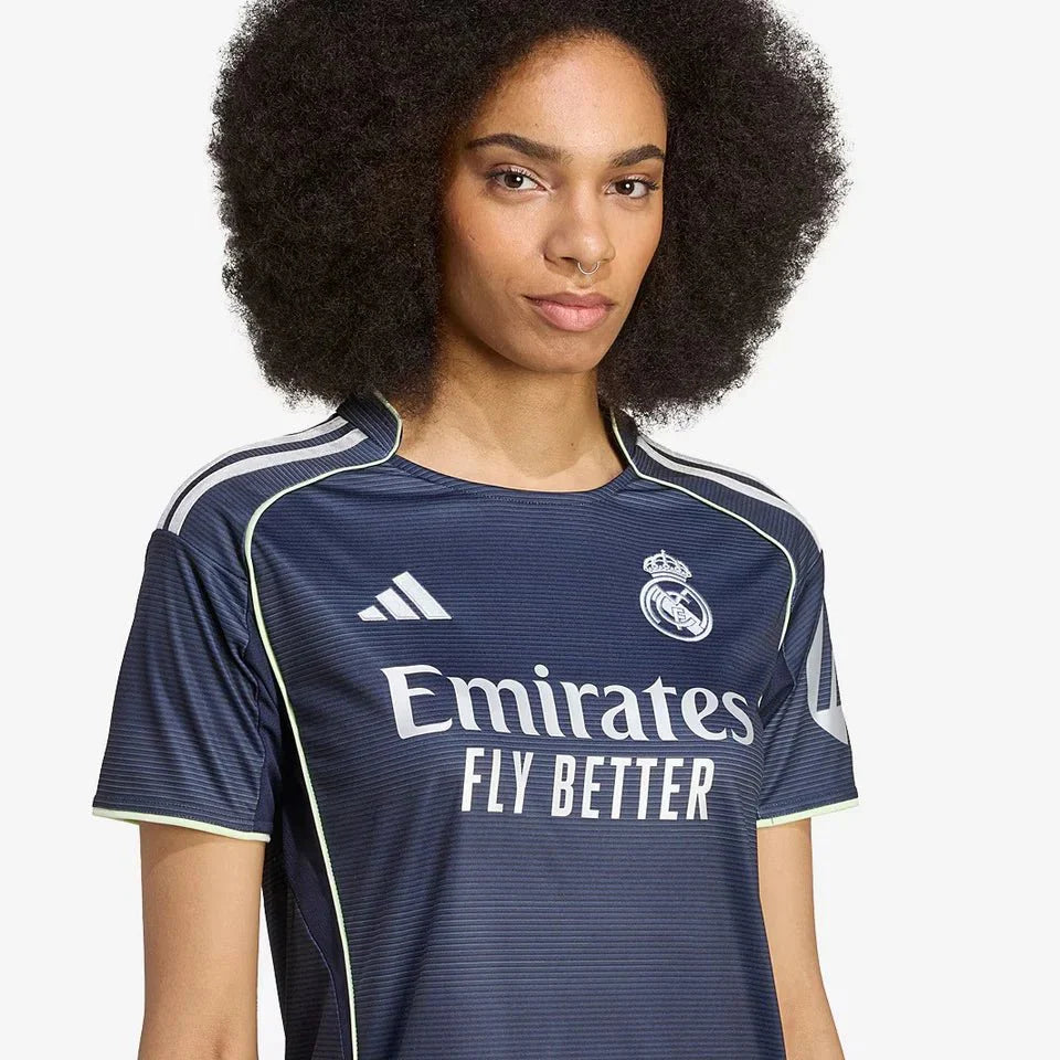 Real Madrid Away Adidas Feminino 25/26 - Cinza Escuro