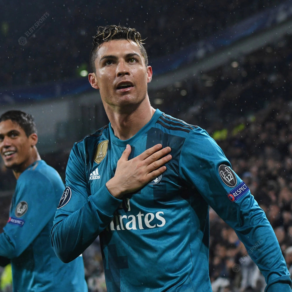 Real Madrid Away Retrô Manga Longa 17/18 Adidas - Azul