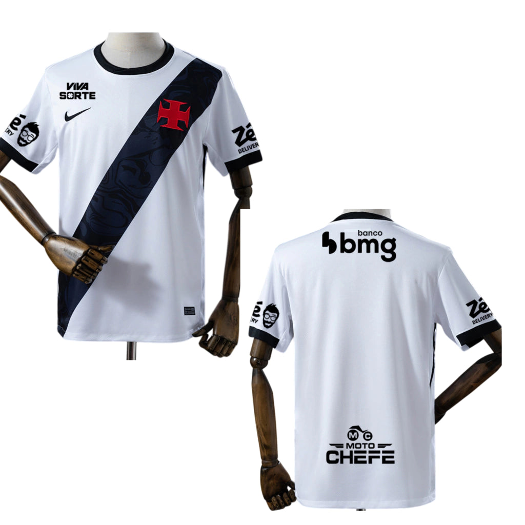 Vasco Away 26/27 Torcedor Com Patrocínios Nike - Branca e Preta