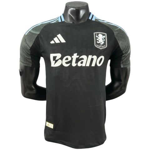 Aston Villa Away 25/26 Jogador Adidas - Preto