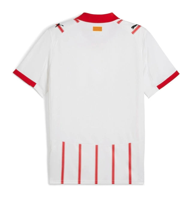 Girona Home 25/26 Torcedor Puma  - Branca e Vermelho