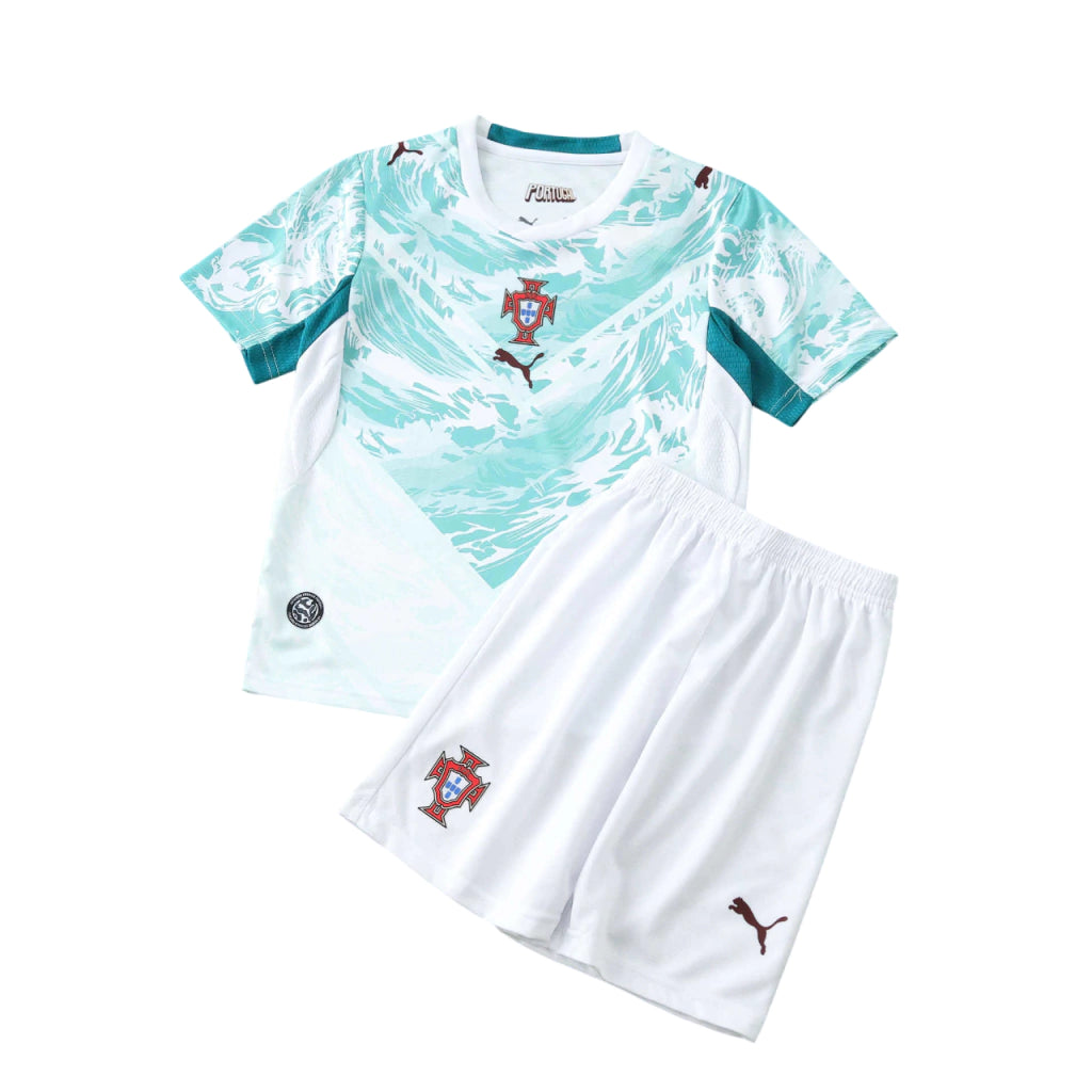 Kit Infantil Portugal Away 26/27 - Verde e Branca