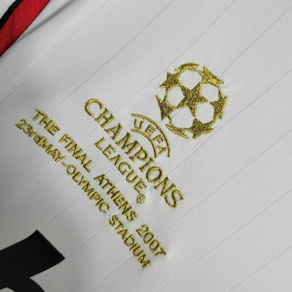 Milan Away Retrô 06/07 Manga Longa Adidas - Branco