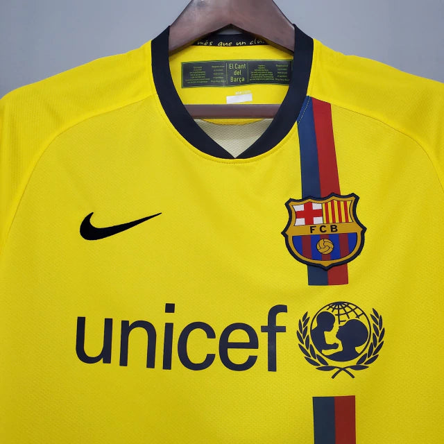 Barcelona Away Retrô 08/09 Nike - Amarela