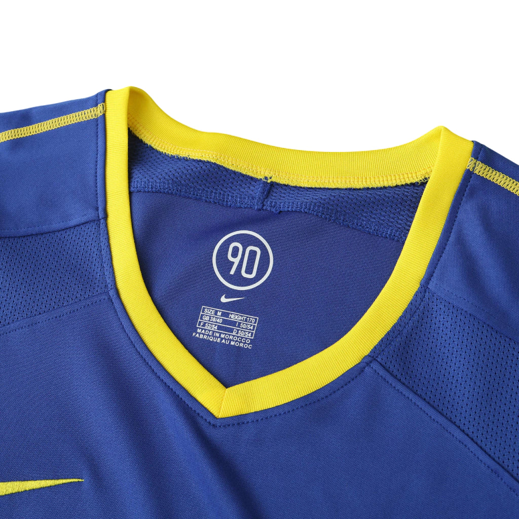Boca Juniors Home Retrô 03/04  Nike - Azul e Amarela