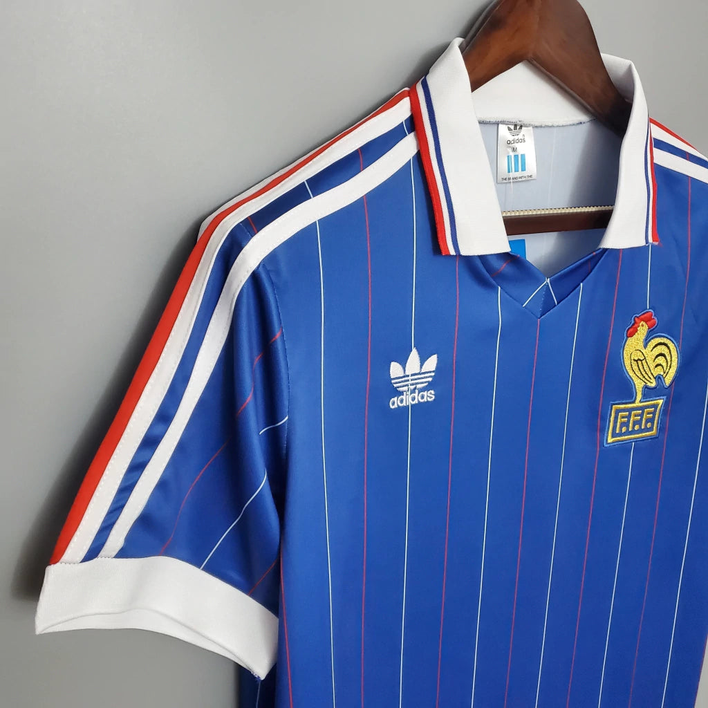 França Home Retrô 1982 Adidas Masculino - Azul