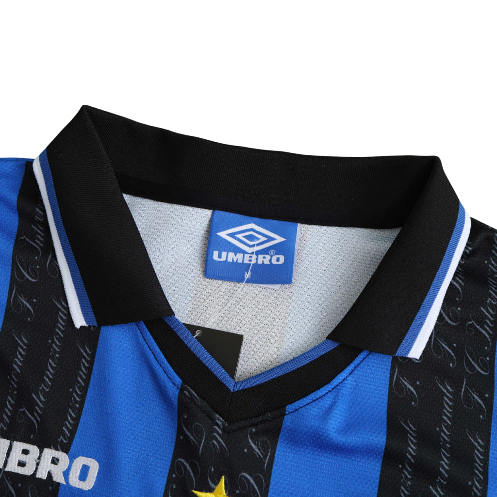 Inter de Milão Home Retrô 1997/1998 Umbro - Azul e Preta