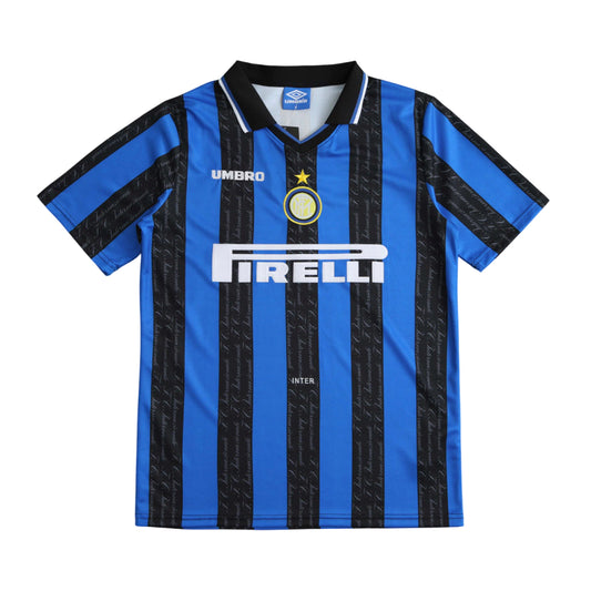 Inter de Milão Home Retrô 1997/1998 Umbro - Azul e Preta