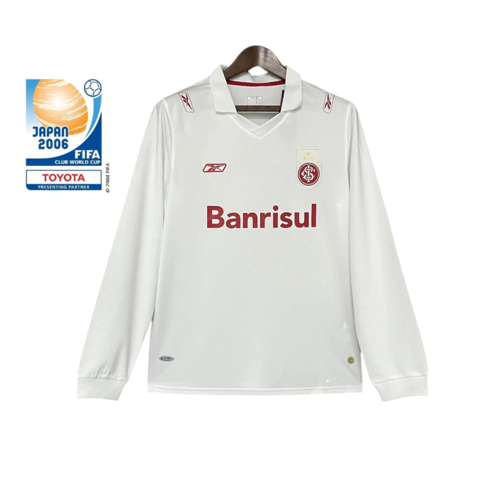 Internacional Away 2006 Retrô Manga Longa - Branca