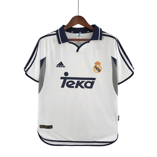 Real Madrid Home Retrô 00/01 Adidas - Branca