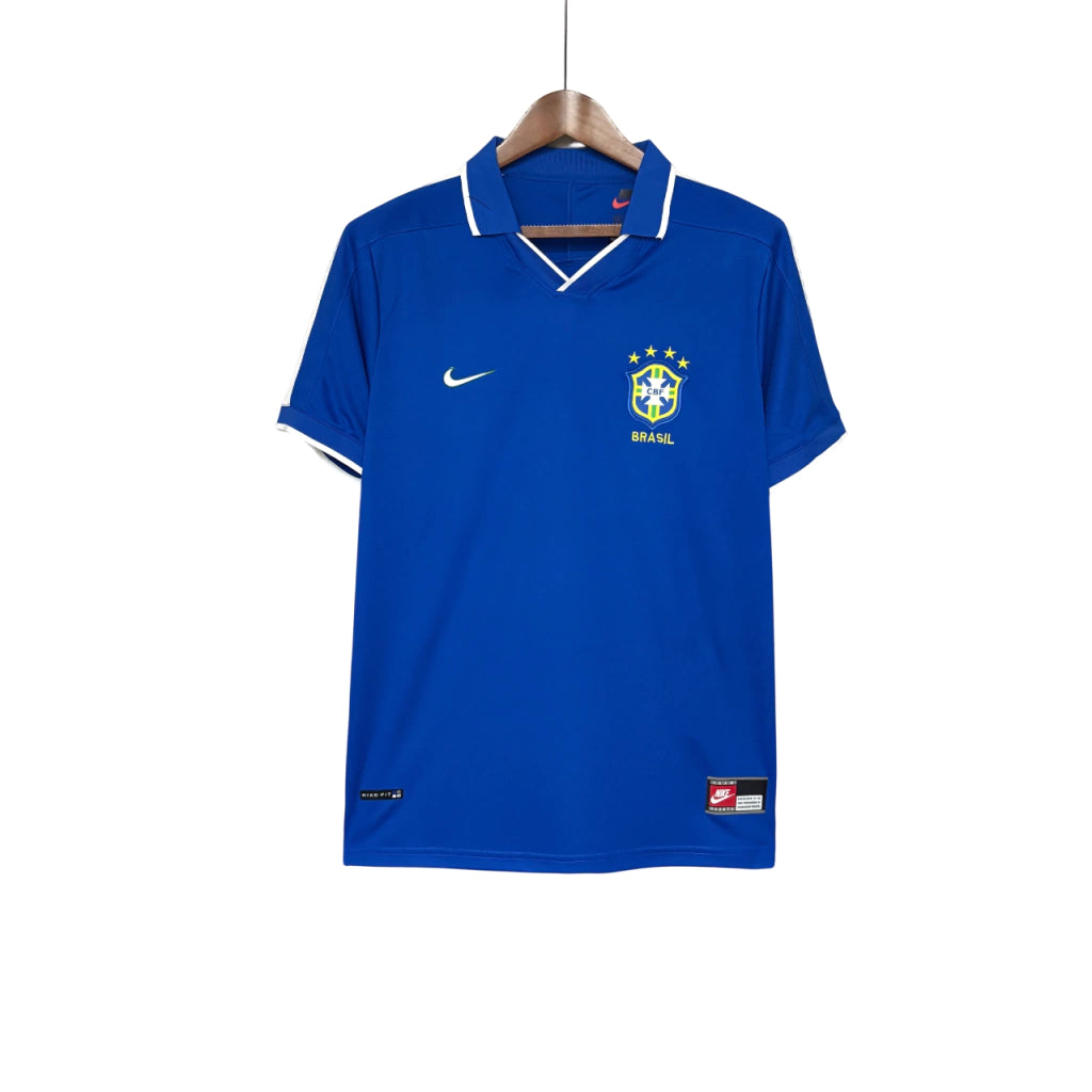 Brasil Away 1997 Retrô Nike - Azul