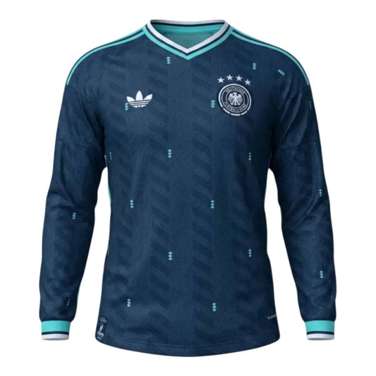 Alemanha Away Manga Longa 26/27 Torcedor Masculino Adidas - Azul Turquesa