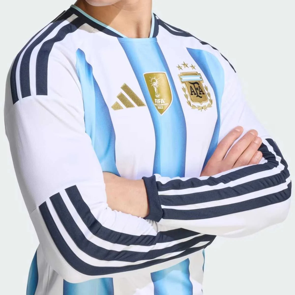 Argentina Home Manga Longa 26/27 Masculino Torcedor Adidas - Branca e Azul