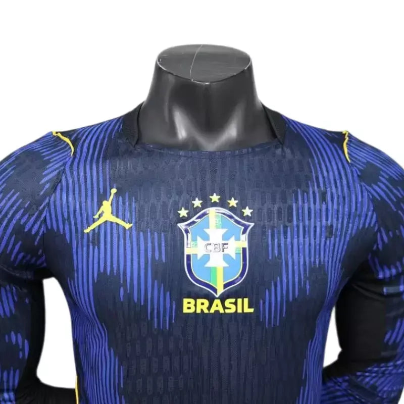 Brasil Away Manga Longa 26/27 Jogador Nike Masculina - Azul