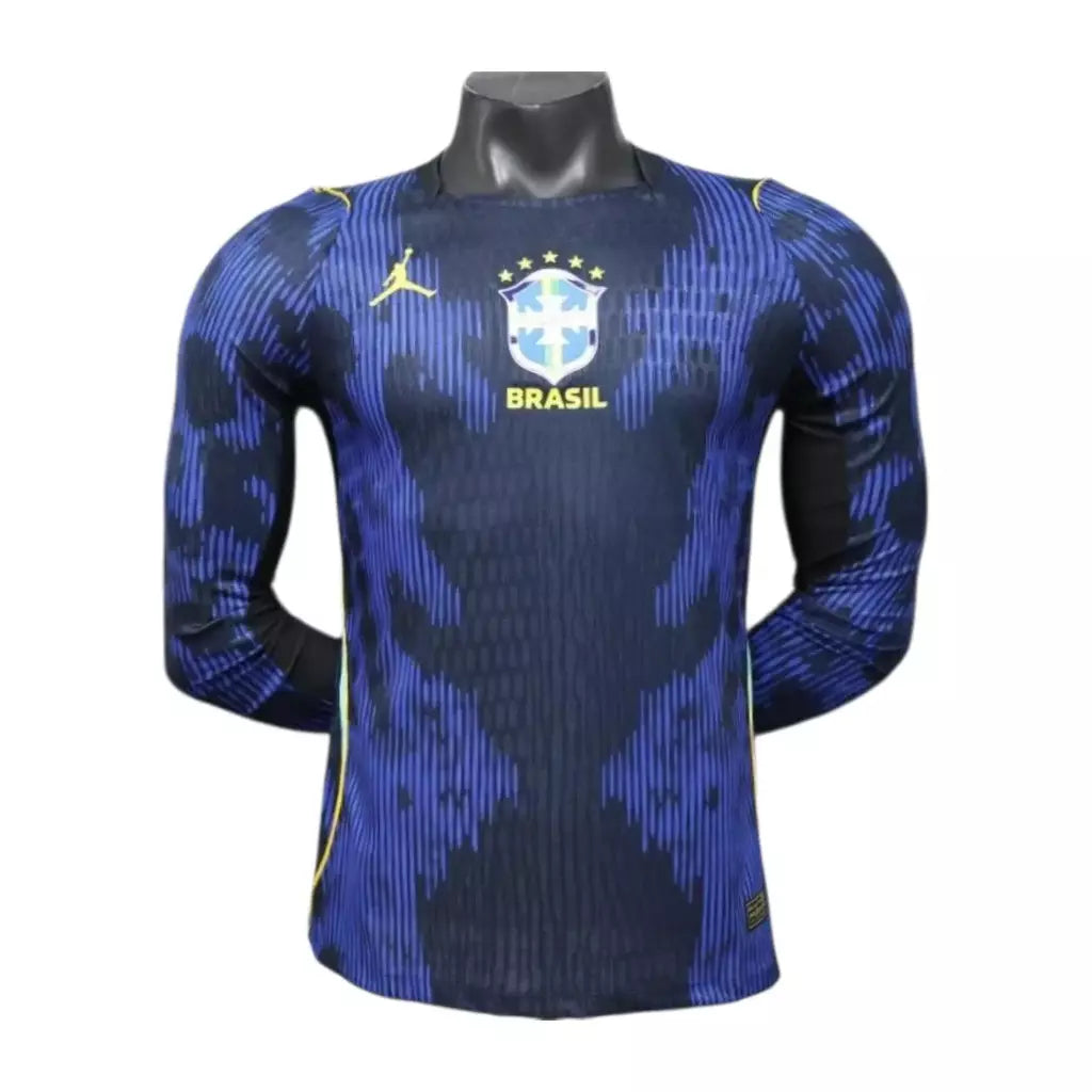 Brasil Away Manga Longa 26/27 Jogador Nike Masculina - Azul