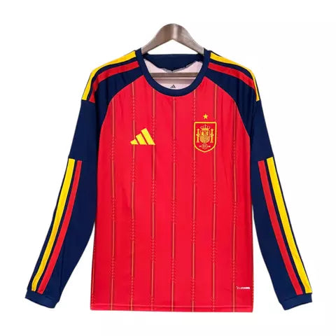 Espanha Home Manga Longa 26/27 Masculino Adidas Torcedor - Vermelho
