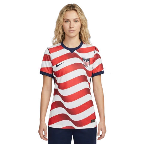 EUA Home 26/27 Feminino Nike - Vermelho e Branco