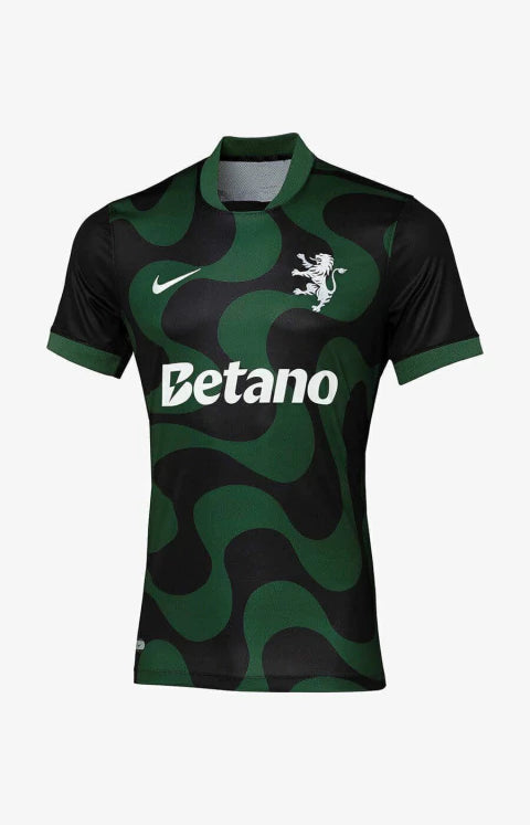 Sporting Away 25/26 Torcedor Nike - Preto e Verde