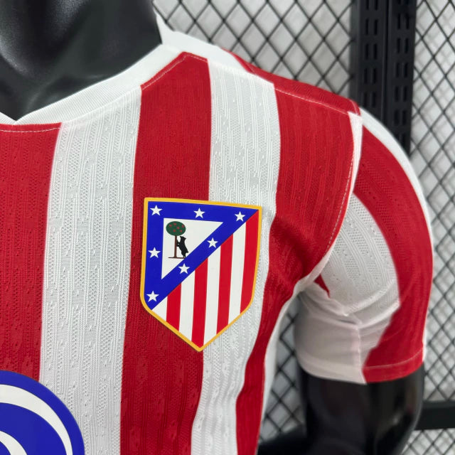 Atletico de Madrid Home 25/26 Jogador Nike - Branco e Vermelho