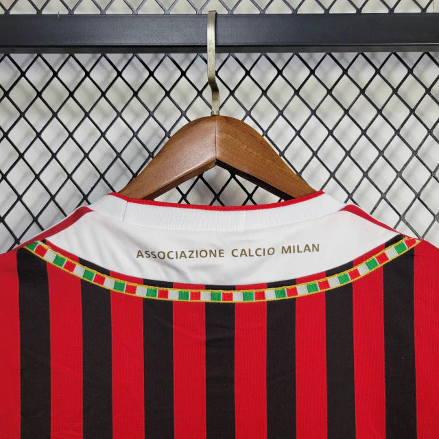 Milan Home Retrô 2011/2012 Adidas - Vermelha e Preta