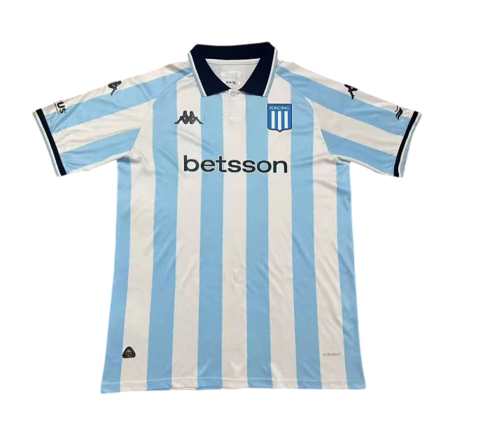 Racing Home 25/26 Torcedor Kappa - Azul Claro e Branco