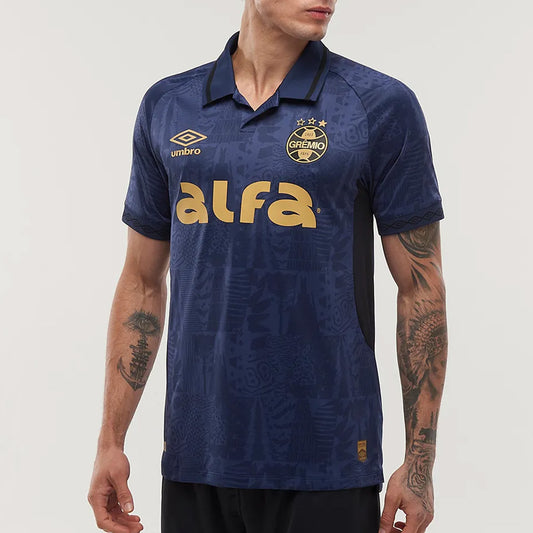 Grêmio Away 25/26 Umbro Jogador Masculino - Azul Escuro