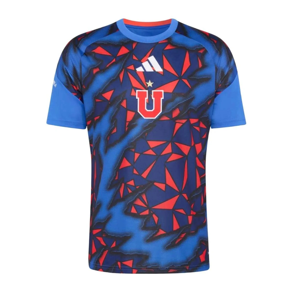 Universidad de Chile Pré Jogo 26/27 Torcedor Adidas - Azul e Vermelho