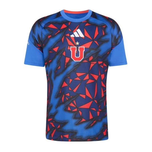 Universidad de Chile Pré Jogo 26/27 Torcedor Adidas - Azul e Vermelho