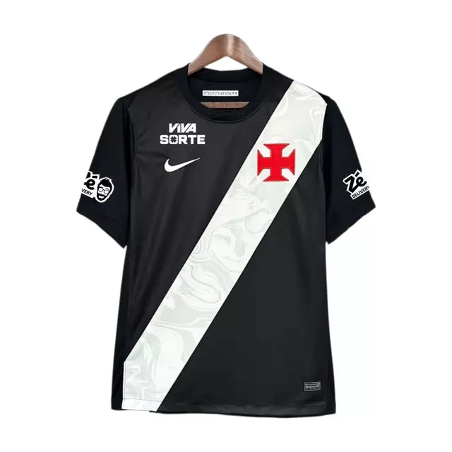 Vasco Home 26/27 Torcedor Com Patrocínios Nike - Preta e Branca