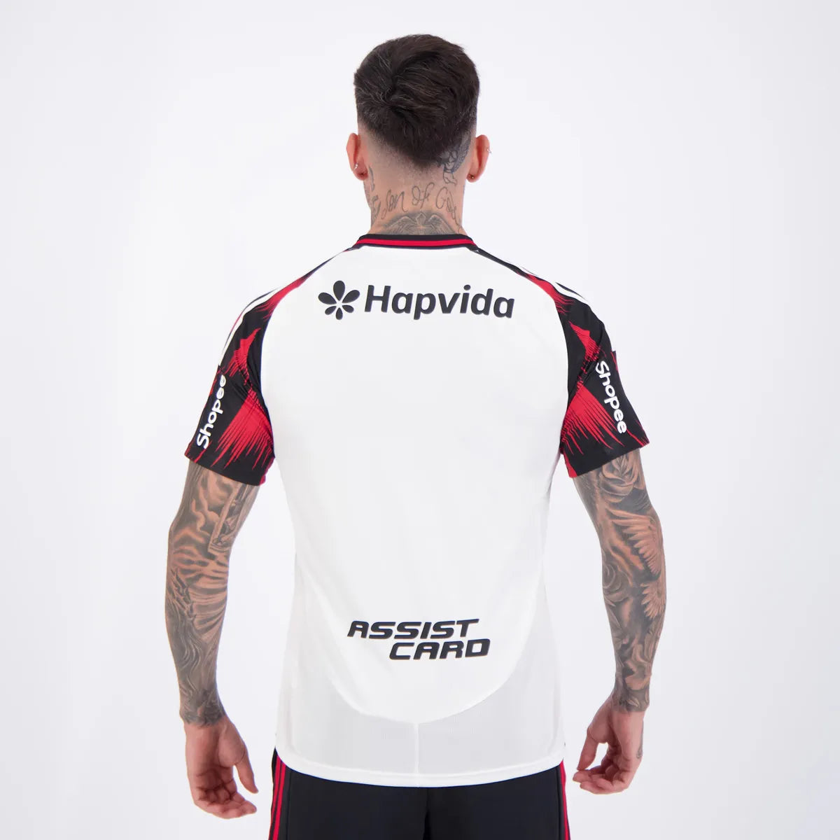 Flamengo Away 25/26 Torcedor Com Patrocínios Adidas Masculino - Branco