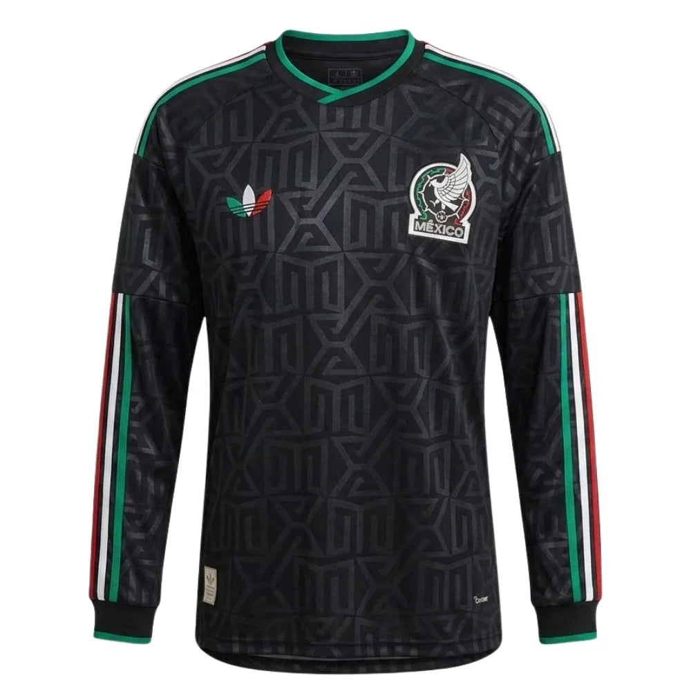 México Third Manga Longa 26/27 Masculino Torcedor Adidas  - Preta