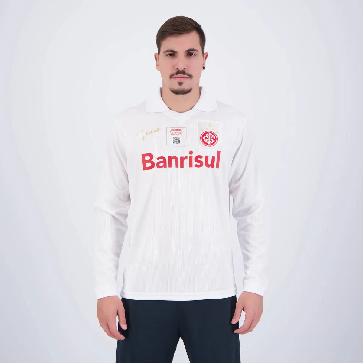Internacional Away 2006 Retrô Manga Longa - Branca