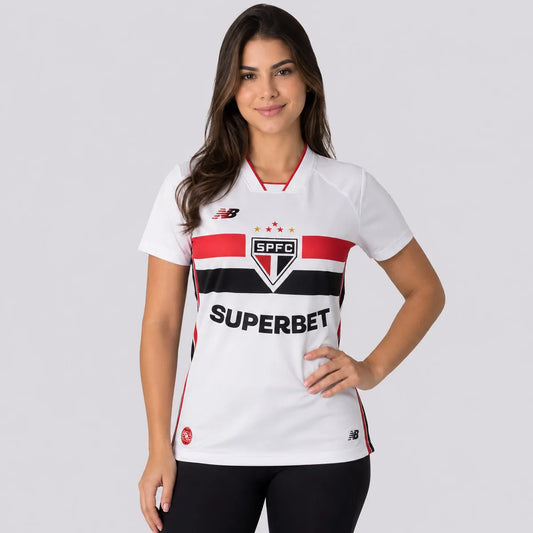São Paulo Home 26/27 New Balance Feminino - Branca