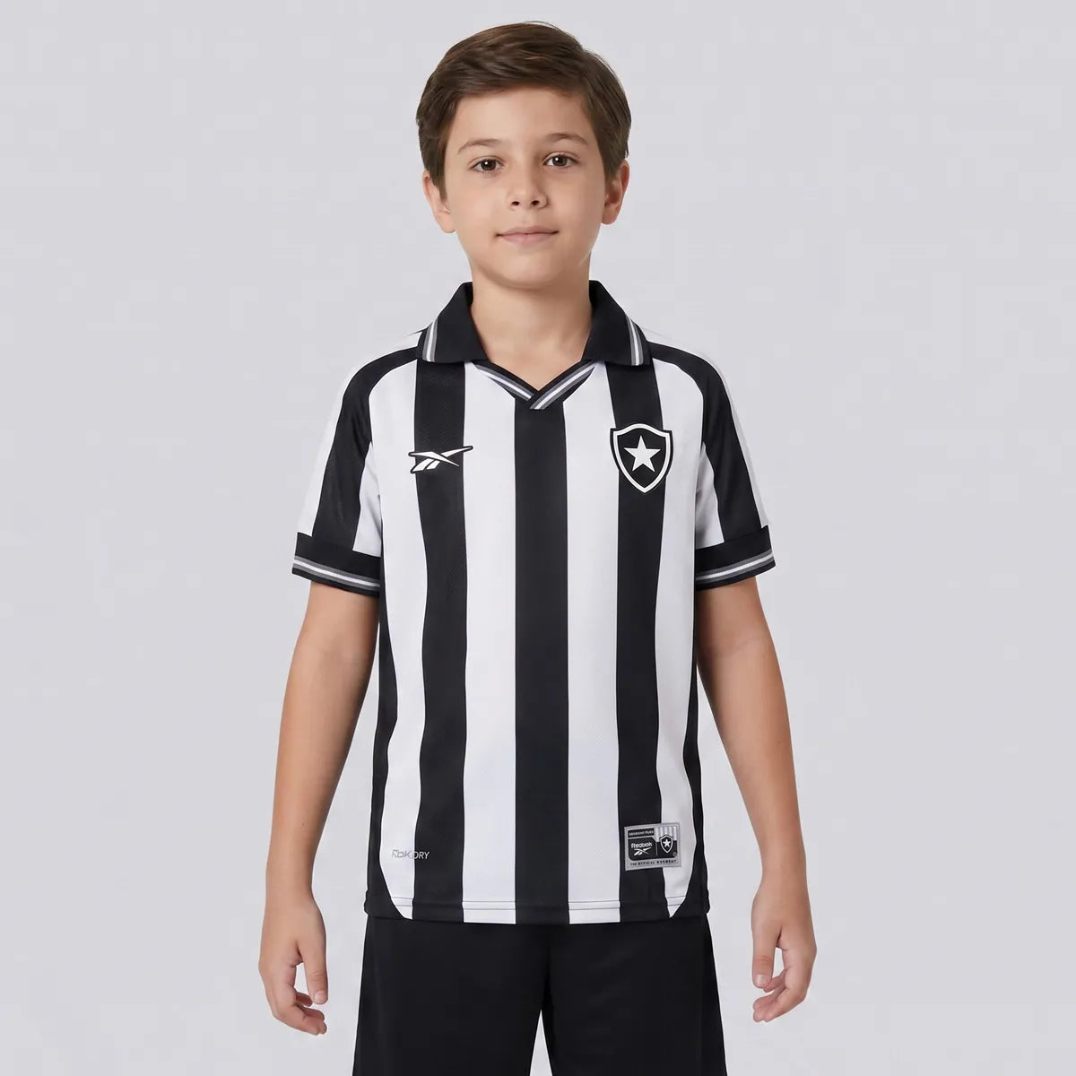 Kit Infantil Botafogo Home 25/26 Reebok - Preta e Branca
