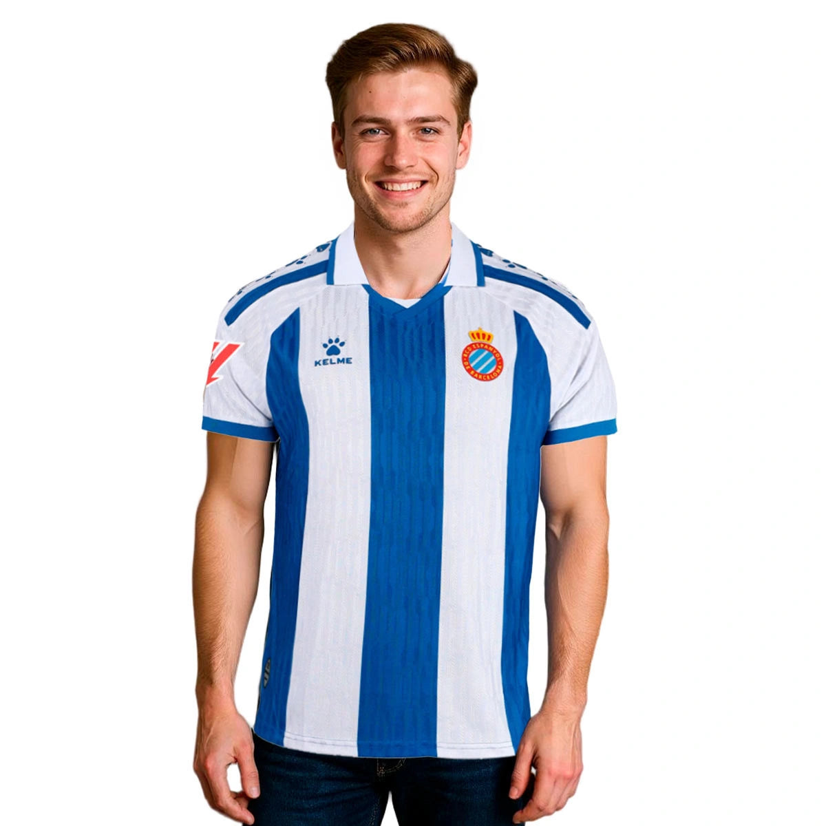 Espanyol Home 25/26 Torcedor Kelme  - Azul e Branco