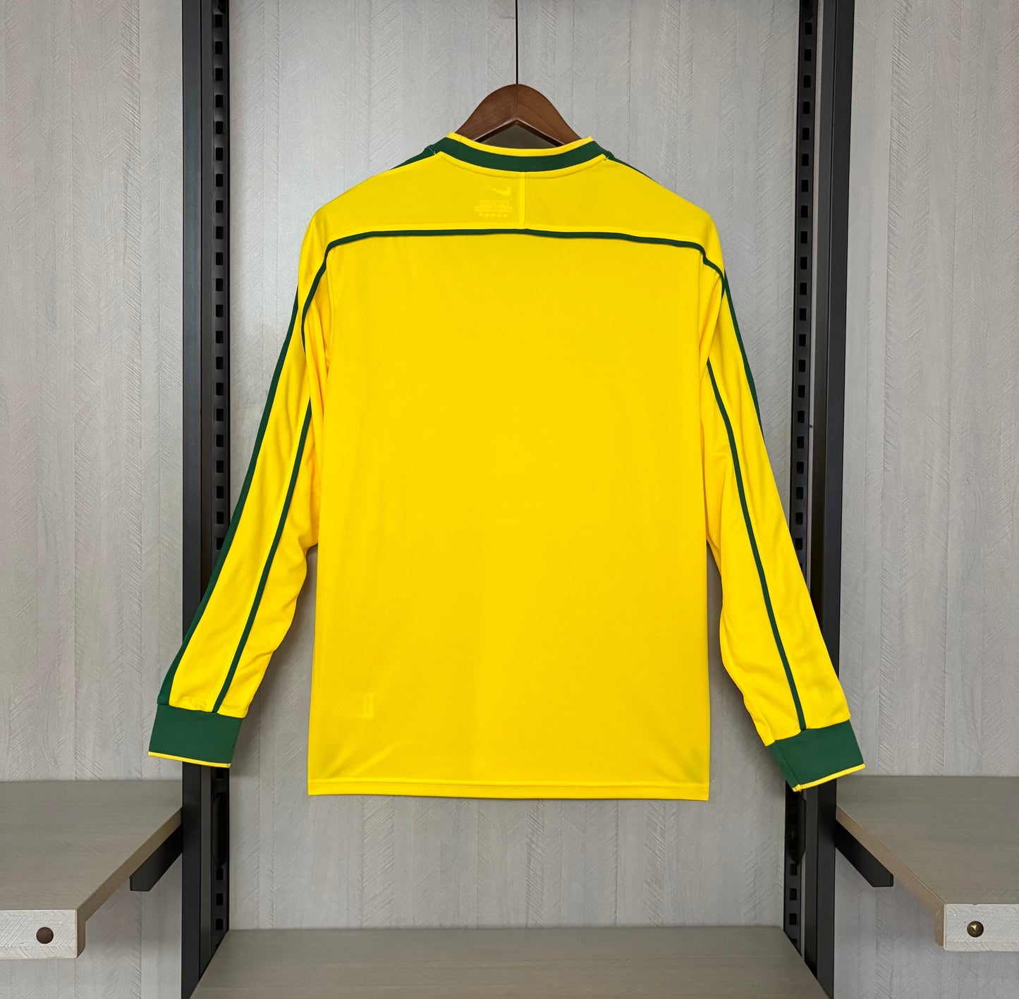 Brasil Home Retrô 1998 Manga Longa Nike - Amarela