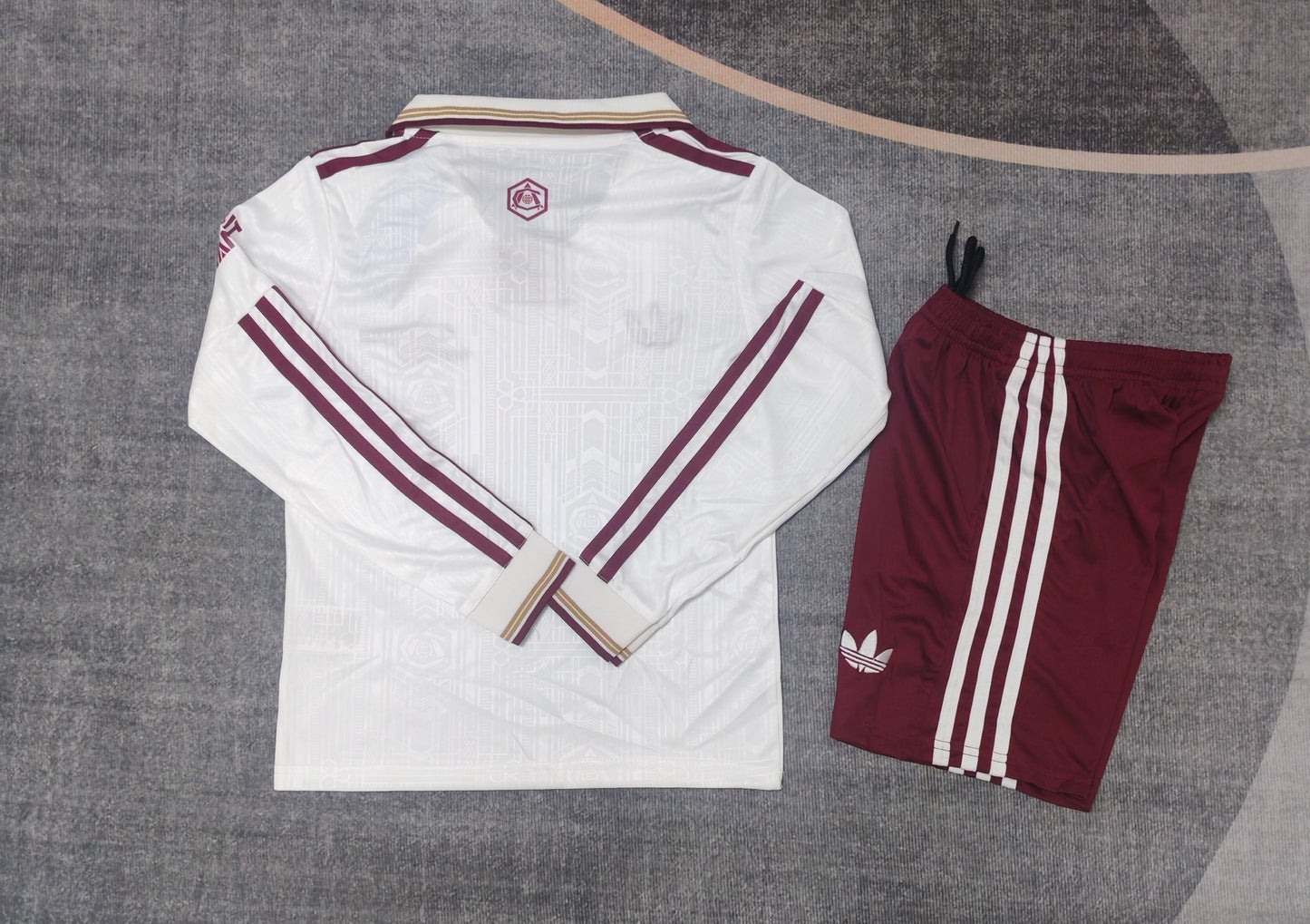 Kit Infantil Arsenal Third Manga Longa 25/26  - Branco