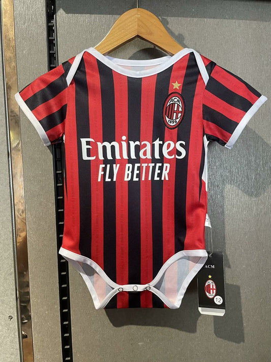 Body Bebê Infantil Milan Home 24/25 - Preto e Vermelho