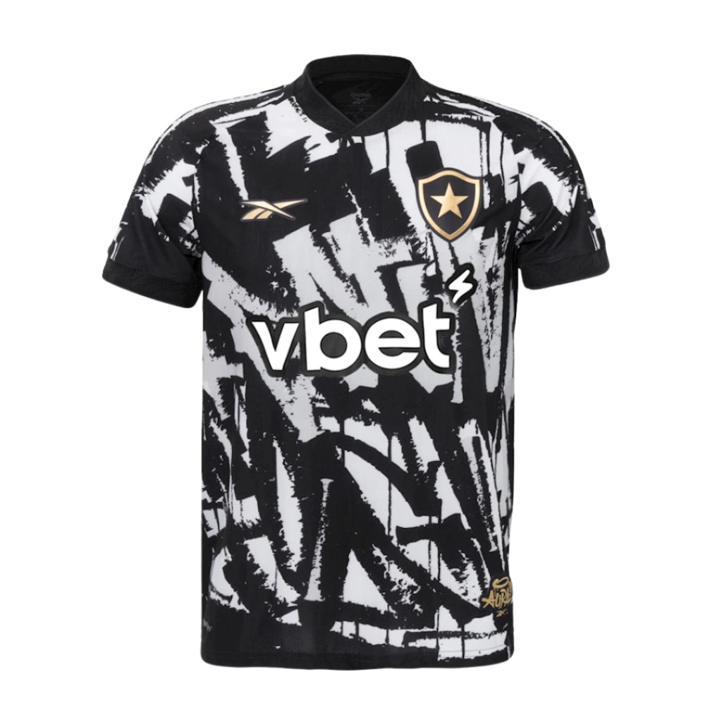 Botafogo Fourth 25/26 Torcedor Reebok Masculino - Preta e Branca