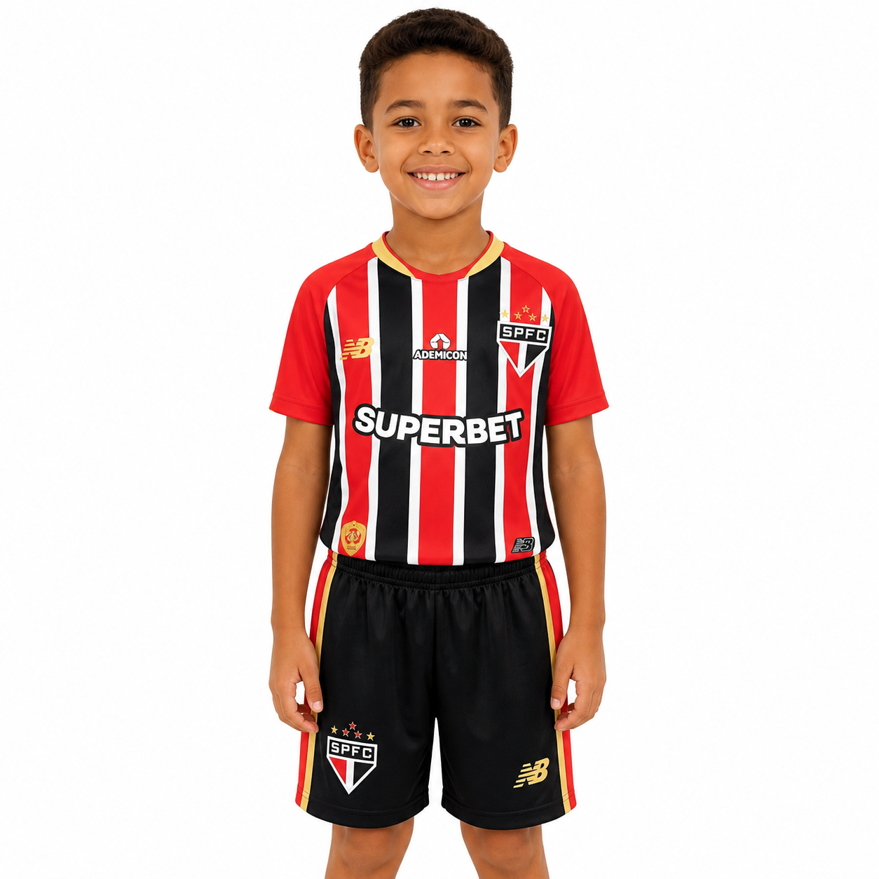 Kit Infantil São Paulo Away 25/26 - Tricolor