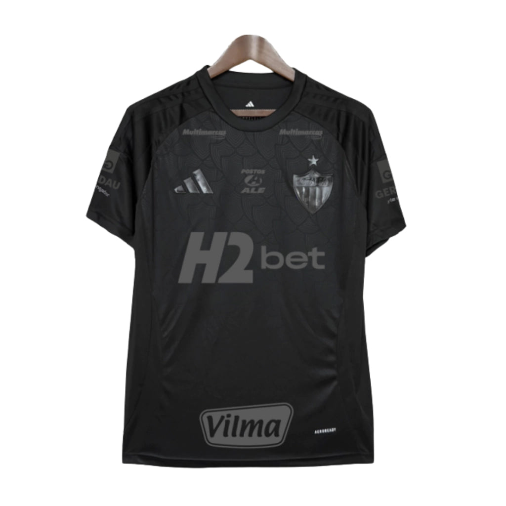 Atletico Mineiro Manto da Massa 25/26 Torcedor Com Patrocínios - Preta