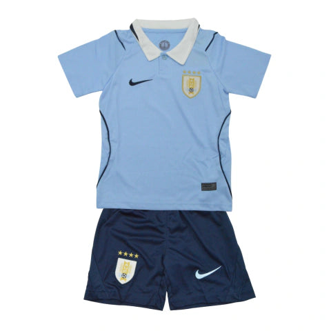 Kit Infantil Uruguai Home 26/27  - Azul