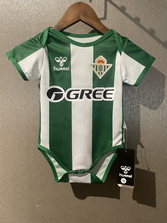 Body Bebê Infantil Real Betis Home 25/26  Hummel - Branco e Verde