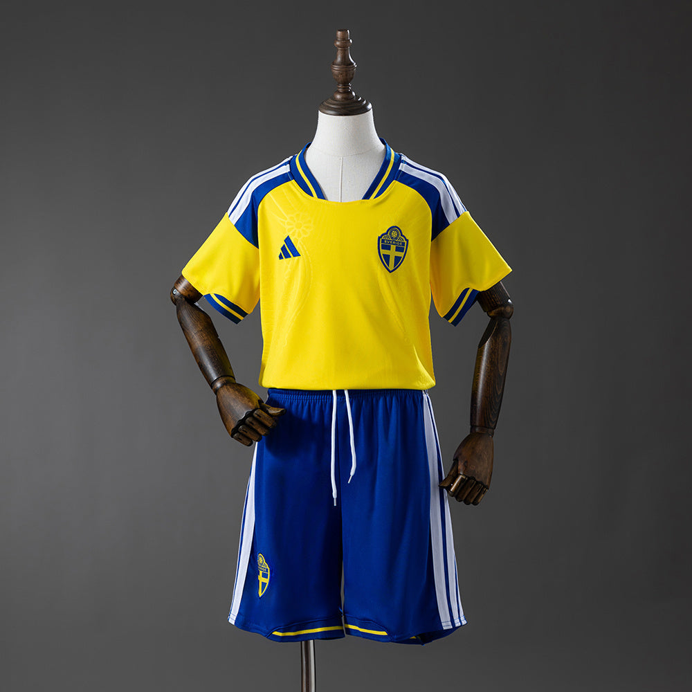 Kit Infantil Suécia Home 26/27 - Amarela