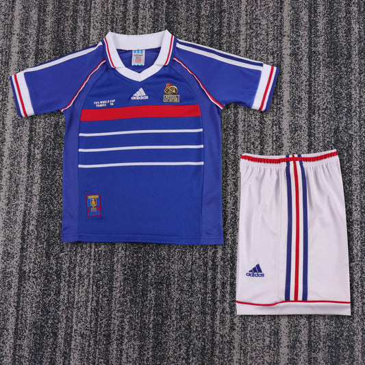 Kit Infantil França Home Retro 1998 - Azul