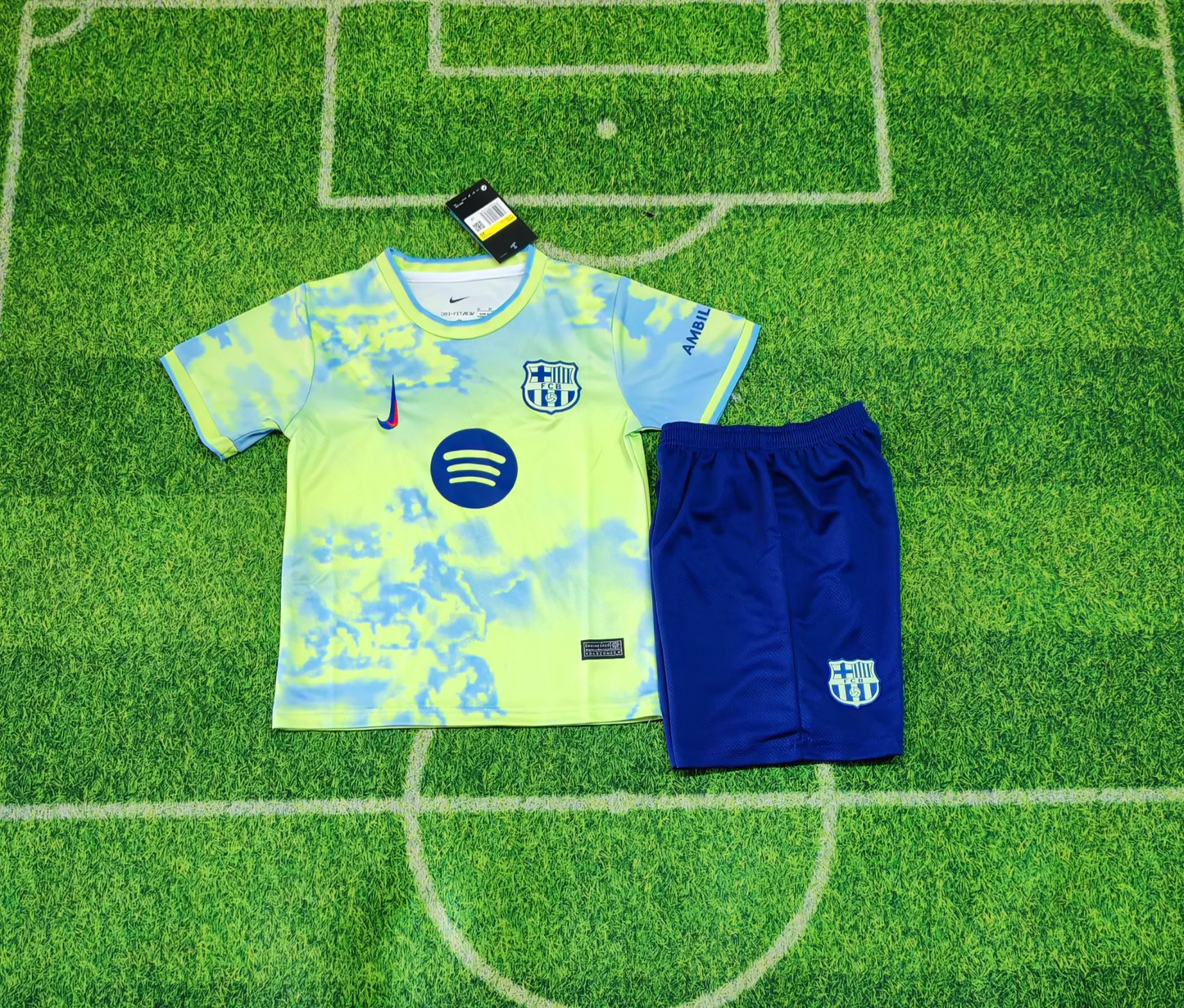 Kit Infantil Barcelona Treino 25/26 - Verde
