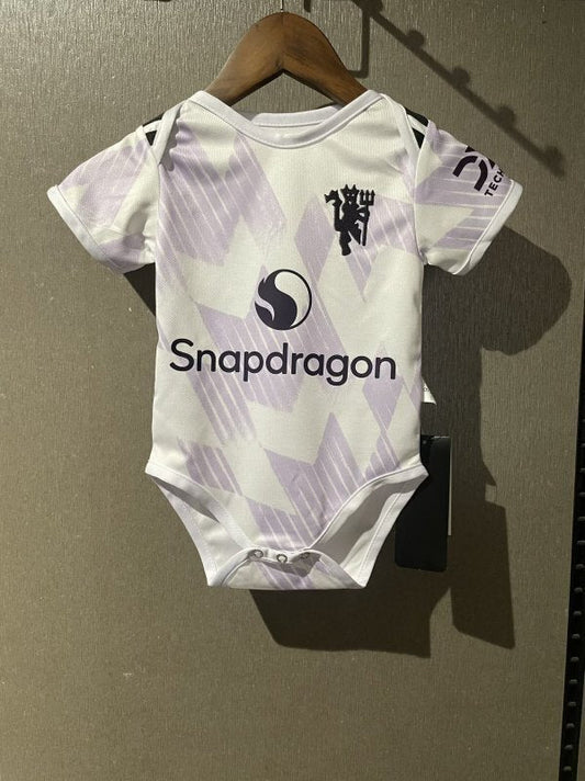 Body Bebê Infantil Manchester United Away 25/26 - Branco